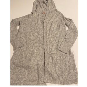 Juicy Couture Small Gray Hooded Fly Open Cardigan Sweater Juniors